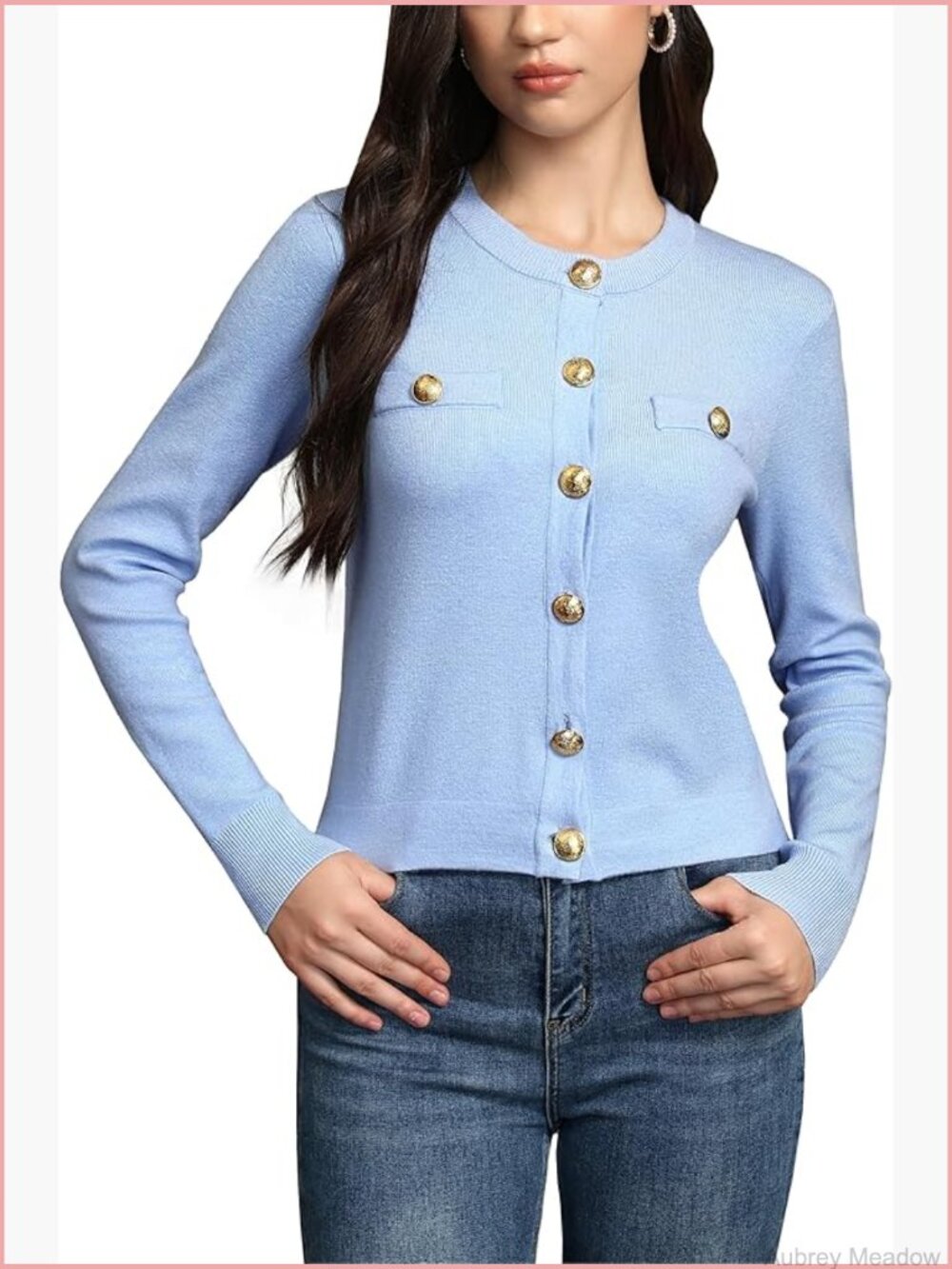 Cropped Cardigan Sweater Shirt, Fall Knit Button Down Jacket Open Front Long